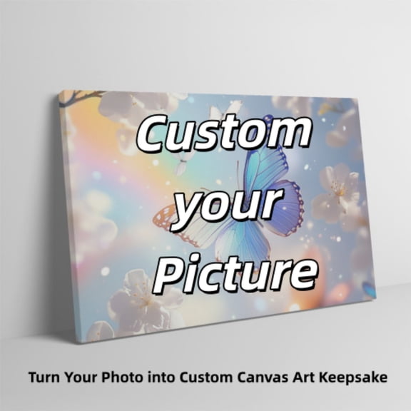 Custom Canvas Style Wall Art Print Personalized Photo Text