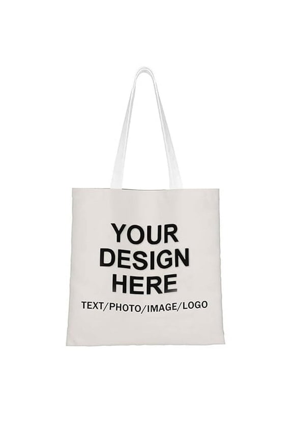 Custom Canvas Tote Bags,Personalized,Student's Bags,Design Your Own Text/Photo/Logo,Printed Men/Women for Shopping