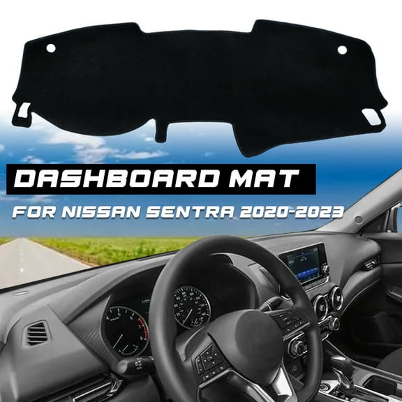 Custom Car Dashboard Cover Mat for Nissan Sentra 2020-2023, Sun Shade Dash Pad Instrument Panel Carpets Protector (Only Fit for Left Hand Drive Model), Black