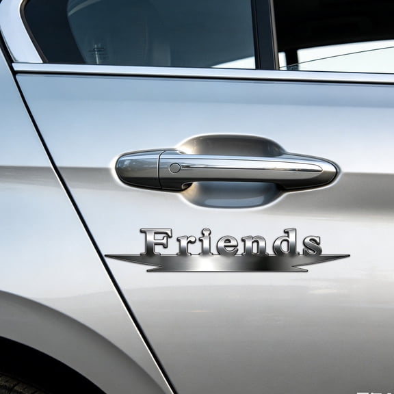 Custom Car Stickers, Custom Stainless Steel Car Stickers, Personalized Name & Text Emblem, Waterproof Metal Decal for Cars, Vans, Boats, Bicycles, Refrigerators, Walls & Doors