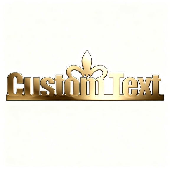 Custom Car Stickers, Custom Stainless Steel Fleur-De-Lis Car Stickers, Personalized Name & Text Emblem, Waterproof Metal Decal for Cars, Vans, Boats, Bicycles, Refrigerators, Walls & Doors Etc