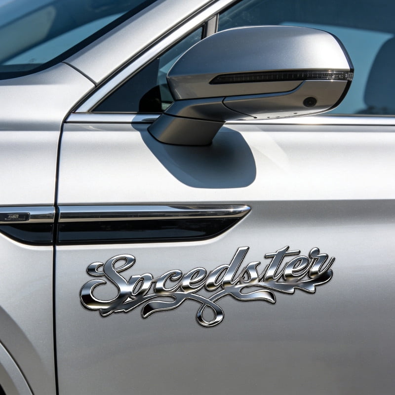 Custom Car Stickers, Custom Stainless Steel Floral art font Car ...