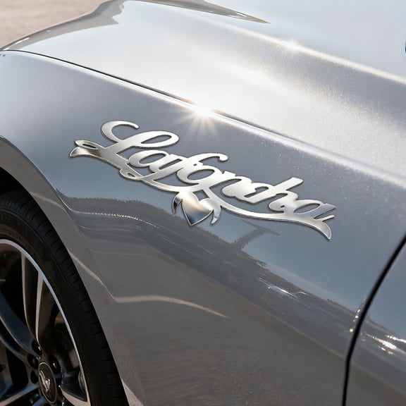 Custom Car Stickers, Custom Stainless Steel Heart element Car Stickers, Personalized Name & Text Emblem, Waterproof Metal Decal for Cars, Vans, Boats, Bicycles, Refrigerators, Walls & Doors Etc
