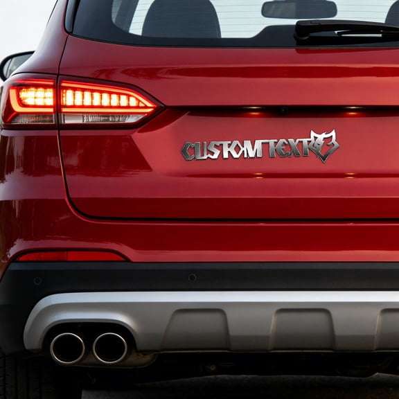 Custom Car Stickers, Custom Stainless Steel Lightning Car Stickers, Personalized Name & Text Emblem, Waterproof Metal Decal for Cars, Vans, Boats, Bicycles, Refrigerators, Walls & Doors Etc