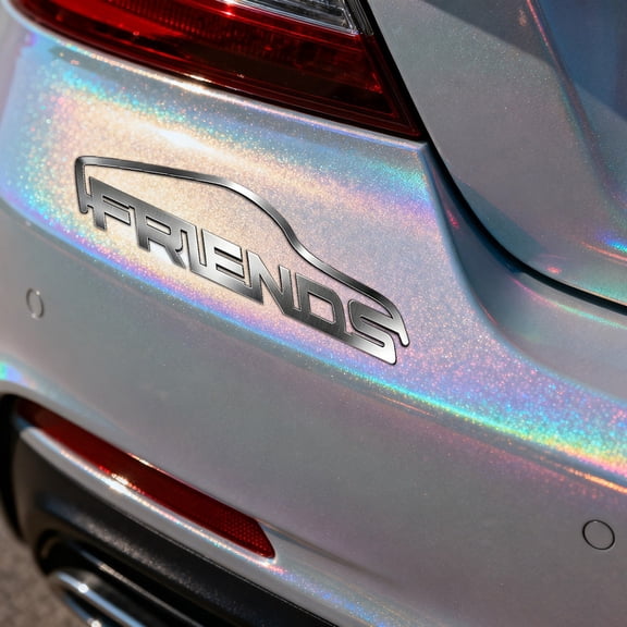 Custom Car Stickers, Custom Stainless Steel Sedan Car Stickers, Personalized Name & Text Emblem, Waterproof Metal Decal for Cars, Vans, Boats, Bicycles, Refrigerators, Walls & Doors