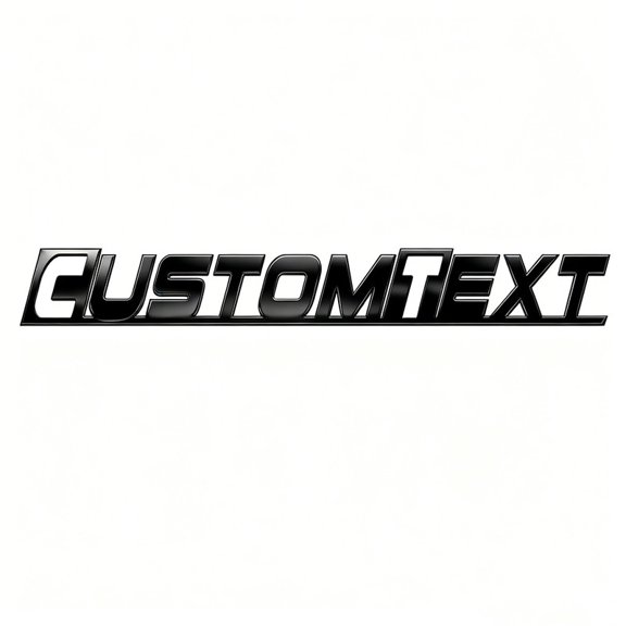 Custom Car Stickers, Custom Stainless Steel Stylized Font Car Stickers, Personalized Name & Text Emblem, Waterproof Metal Decal for Cars, Vans, Boats, Bicycles, Refrigerators, Walls & Doors Etc