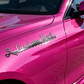 Custom Car Stickers, Custom Stainless Steel Tailor Scissors Car Stickers, Personalized Name & Text Emblem, Waterproof Metal Decal for Cars, Vans, Boats, Bicycles, Refrigerators, Walls & Doors