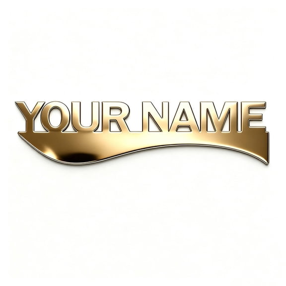 Custom Car Stickers, Custom Stainless Steel Underlined Stylized Font Car Stickers, Personalized Name & Text Emblem, Waterproof Metal Decal for Cars, Vans, Boats, Bicycles