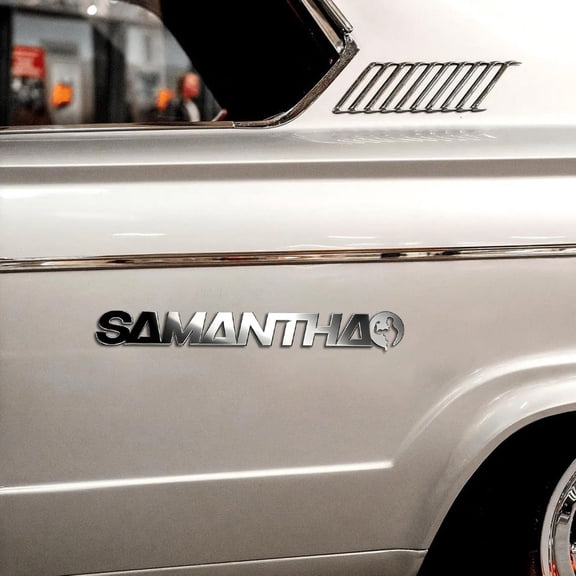 Custom Car Stickers, Stainless Steel Fitness & Strength Car Stickers, Personalized Name & Text Emblem, Waterproof Metal Decal for Cars, Vans, Boats, Bicycles, Refrigerators, Walls & Doors