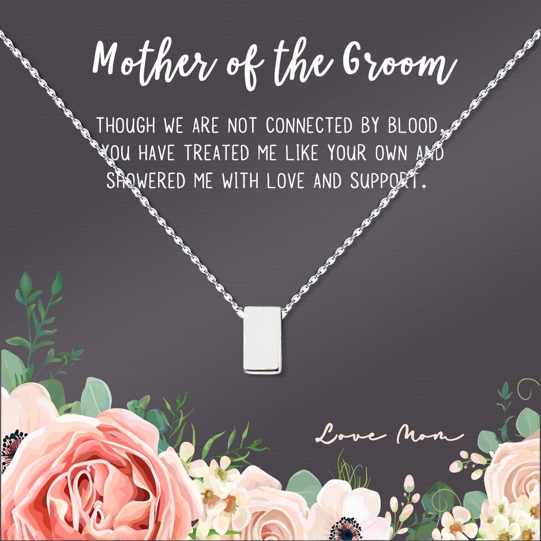 Custom Card for Mother of the Groom Mother's Day Gift, Gift to Mom, Gift for her, Gift for Mother of the Groom, Wedding Day Gift for Mother of the Groom [Silver, Personalized Card]