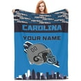 Custom Carolina Blanket Personalized Throw Blankets Name and Number for