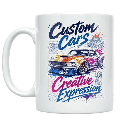Custom Cars Creative Expression - Car Enthusiast - 11 oz Ceramic Coffee Mug