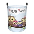 thumbnail image 1 of Custom Cartoon Owl Laundry Basket Collapsible Lovely Clothes Hamper for Nursery Kids Toys Storage Bag, 1 of 6