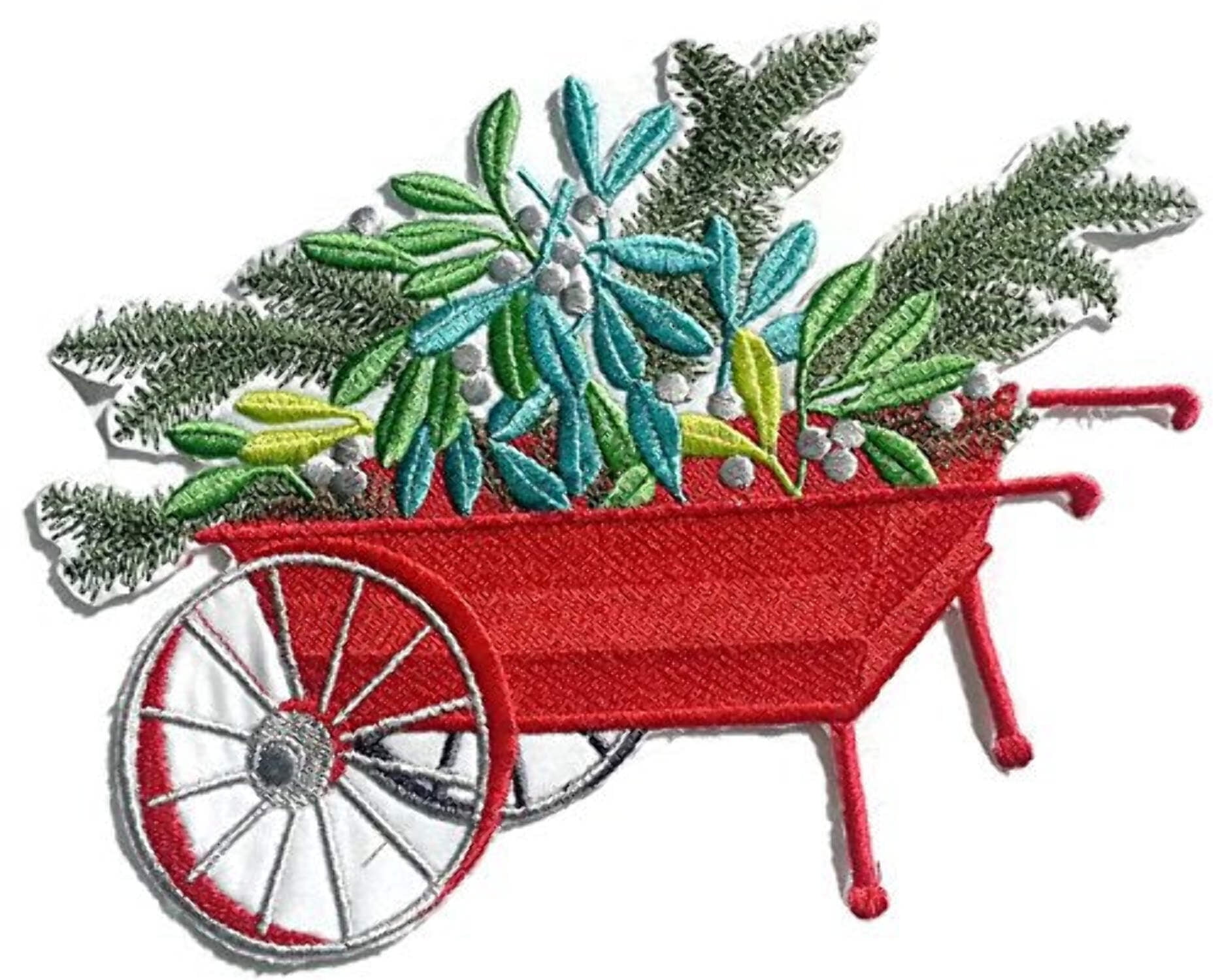 Custom Carts with color of Nature Embroidered Iron on/Sew patch [8" X 6"]