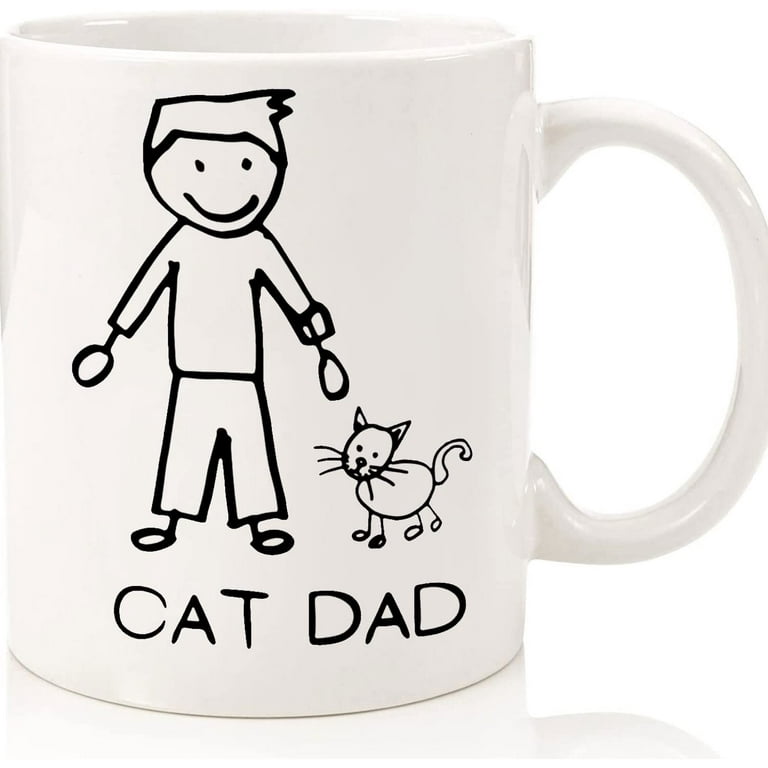 Custom Cat Dad Mug Cat Father, Father's Day, Cat Lover, His
