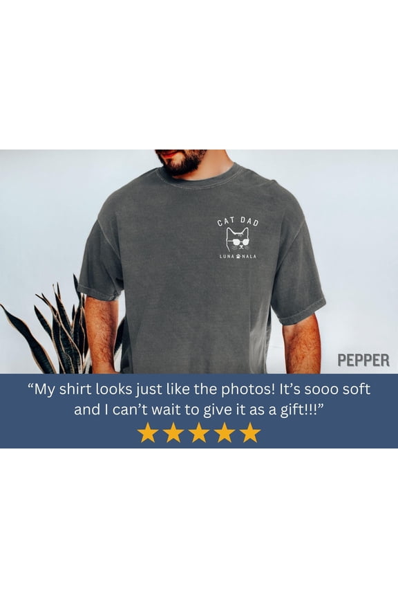 Custom Cat Dad Personalized Names Tee KC0366 T-shirt