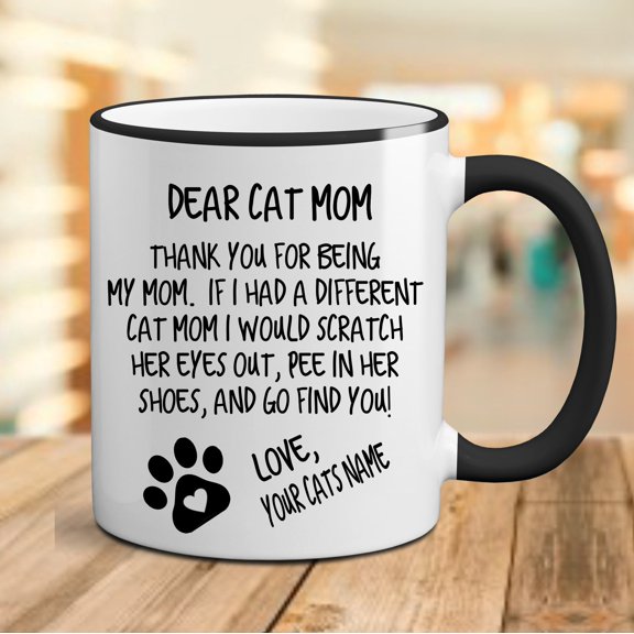 Custom Cat Mom Mug Funny Cat Lover Gift