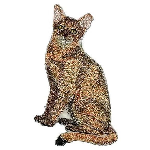Amazing Custom Cat Portraits [Abyssinian Cat ] Embroidered Iron On/Sew patch (3" x 4.5") Made in USA]