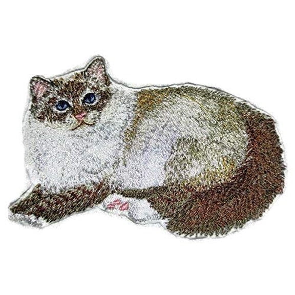 Amazing Custom Cat Portraits [Birman Cat] Embroidered Iron On/Sew Patch (4.5" x 3") Made in USA]