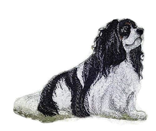 Amazing Custom Dog Portraits [Cavalier King Charles] Embroidered Iron On/Sew Patch (4.5" x 4") Made in USA]