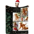 thumbnail image 1 of Custom Christmas Name Blanket for Kids Adults, Personalized Merry Christmas Elk Christmas Tree Fleece Throw Blankets, Christmas Customized Gifts for Family Friends Mom Dad Grandma Grandpa, 1 of 6