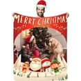 thumbnail image 1 of Custom Christmas Name Blanket for Kids Adults, Personalized Merry Christmas Elk Christmas Tree Fleece Throw Blankets, Christmas Customized Gifts for Family Friends Mom Dad Grandma Grandpa, 1 of 6
