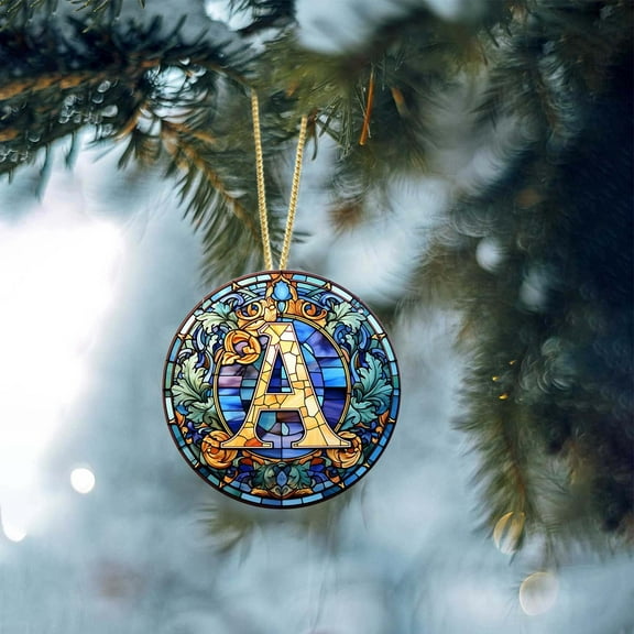 Custom Christmas Ornaments, Personalized Initial Pendant, Name Decor, Reusable Holiday Keepsake, for Family, Friends, Teachers, Home, Tree, Gift Tag, Xmas Gift