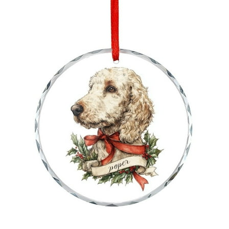 Custom Christmas Pet Dog Poodle Ornament Holiday Present Ideas Custom Pet Crystal Ornament 2025