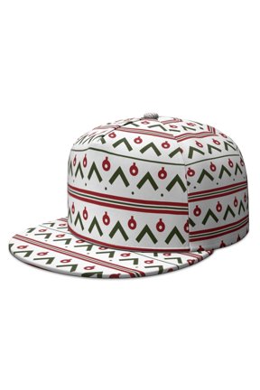Custom Christmas Printed Flat Baseball Cap – Adjustable Snapback Hat with Flat Bill, Breathable and Durable, Personalized Design for Sports, Travel & Daily Wear