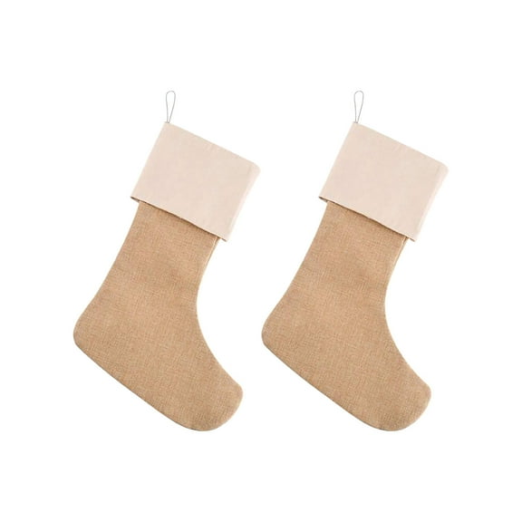 Custom Christmas Stocking, Jute Burlap Christmas Stockings, 21 Inches Large Family Christmas Stocking, Holiday and Family Stocking for Fireplace Christmas Holiday Party Decoration