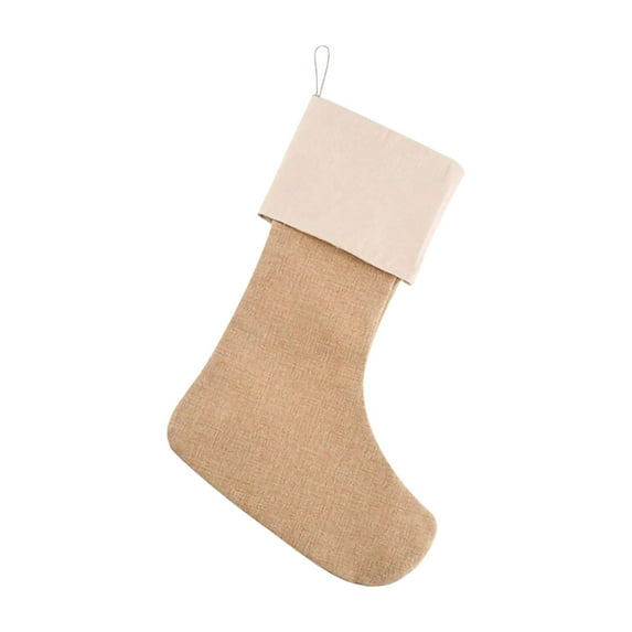 Custom Christmas Stocking, Jute Burlap Christmas Stockings, 21 Inches Large Family Christmas Stocking, Holiday and Family Stocking for Fireplace Christmas Holiday Party Decoration