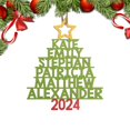 Custom Christmas Tree Ornament with 17 Engraved Names, Personalized