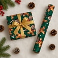thumbnail image 1 of Custom Christmas Wrapping Paper, Personalized Wrapping Paper Rolls with Santa Claus Gingerbread Christmas Tree, 1 of 8