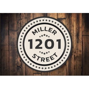 Custom Circle Street Number Sign Street Number Sign Street Addy Gift Address Gift Sign For Address Address Porch Sign Porch GiftSize: 12 x 12 inch