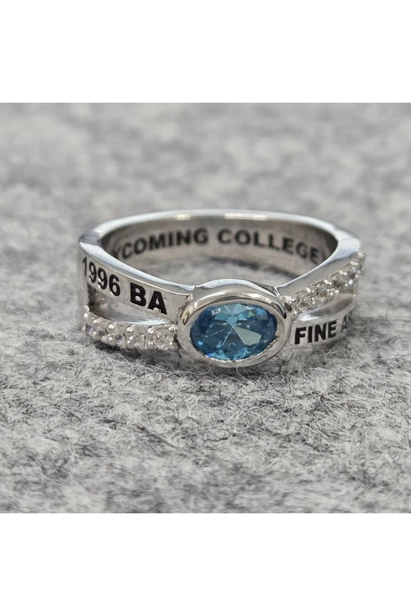 Custom Class Ring Graduation Ring for Women 2025 2026 College Ring High School Ring Class Rings for Her Personalized Women's Graduation Rings University Class Rings Ladies Signet Class Ring