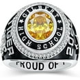 thumbnail image 1 of Custom Class Rings Fully Personalized Class Rings for Men Gold Plated Class Rings Sterling Silver Rings Men's Class Rings Class Rings for Men High School Size 5-15 College Rings for Men, 1 of 10