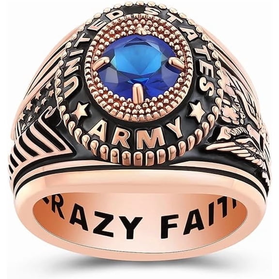 Custom Class Rings Fully Personalized Class Rings for Women Sterling Silver Rings Class Rings for Women High School Birthstone Graduation Rings of 2024 Size 5-15 High School Class Rings for Women