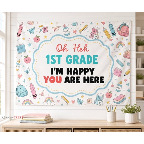 Custom Classroom Sign, Personalized Teacher Doodle Welcome Banner