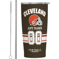 Custom Cleveland Tumbler, Personalized Name and Number Tumbler Cup, Customized Stainless Steel Travel Coffee Mug Keeps Drinks Cold and hot Gifts for Men Women Fans