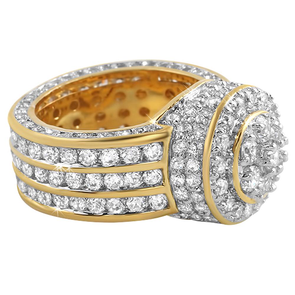 Custom Cluster Gold Bling Bling Ring Walmart Custom Cluster Gold Bling Bling Ring Walmart