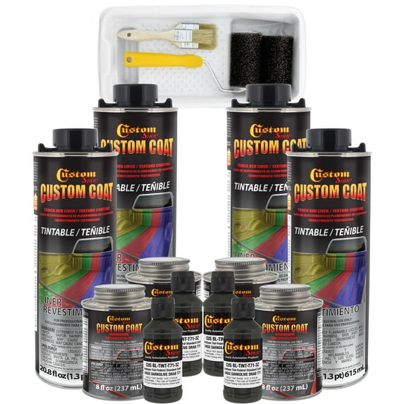 Custom Coat 34052 USMC Dark Olive Drab T71 Urethane Roll-On, Brush-On or Spray-On Truck Bed Liner, 1 Gallon Kit with Roller Applicator Kit