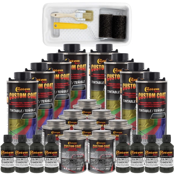 Custom Coat 34052 USMC Dark Olive Drab T71 Urethane Roll-On, Brush-On or Spray-On Truck Bed Liner, 2 Gallon Kit with Roller Applicator Kit
