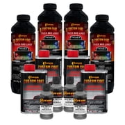 Custom Coat Pewter Metallic 1 Gallon Urethane Spray-On Truck Bed Liner Kit -Easy Mixing , Prevent Stop Rust
