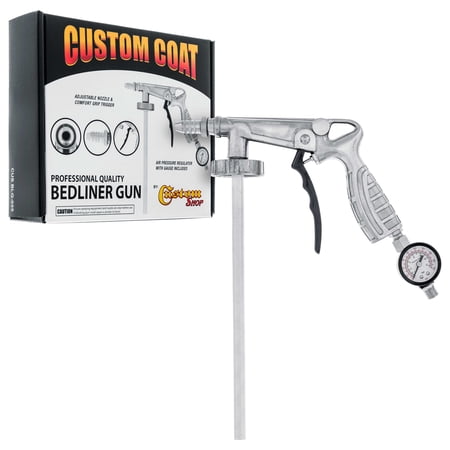 Custom Coat Professional Quality Bedliner Application Gun with Regulator - Fits 1L U-POL Bottles