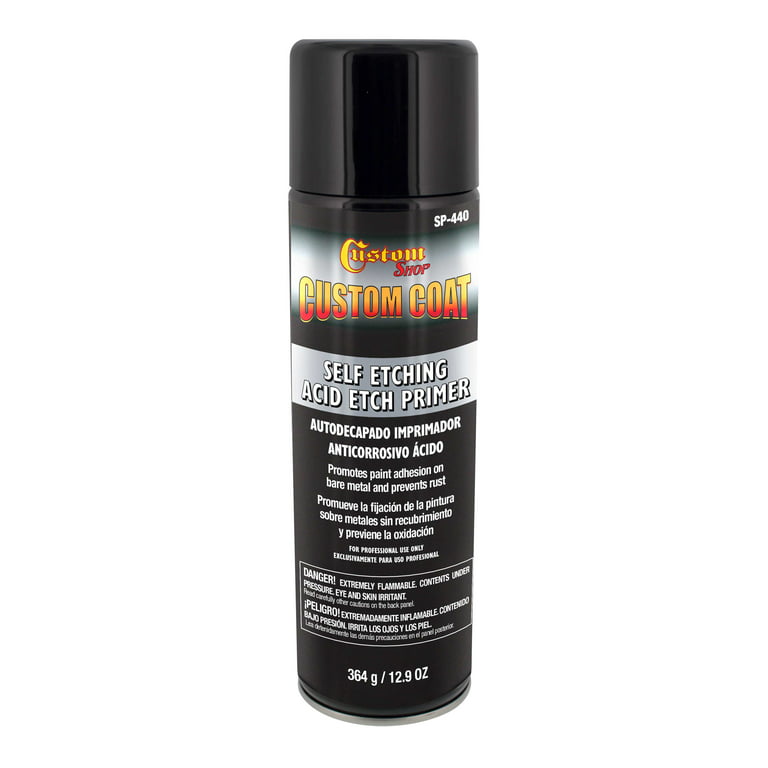 Custom Coat Self Etching Acid Etch Primer 12.9 Ounce Spray Can - Gray