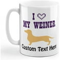 thumbnail image 1 of Custom Coffee Mug 11 Ounces I Love My Weiner Dog Lover Pet Ceramic Tea Cup Personalized Text Here, 1 of 7