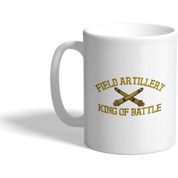 Custom Coffee Mug 11 Ounces Us Army Field Artillery B Military Ceramic Tea Cup Personalized Text Here