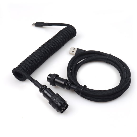 Custom Coiled Type c Gx16 Usb Cable aviator Cable Usb c Cable Braided for Mechanical Keyboard