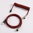 thumbnail image 1 of Custom Coiled Type c Usb Cable Mechanical Keyboard Usb Spiralkabel Typ c Gx12 aviator Usb Coiled Keyboard Cable, 1 of 5