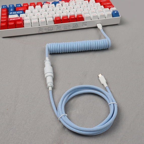 Custom Coiled USB C to Type C Keyboard Cable for Mechanical Keyboard Gaming Keyboard Custom Coiled Cable